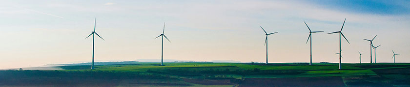 Eoliennes dans un parc à éoliennes pour impact écologique des produits de Fresh&amp;Clean66
